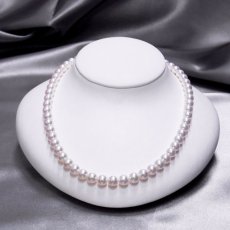 ランク上 アコヤ真珠 パールネックレスセット(イヤリング /ピアス)  7.5-8mm ホワイトピンク系 GIA宝石鑑定士保証書 パールクロスつき　