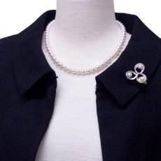 ランク上 アコヤ真珠 パールネックレスセット(イヤリング /ピアス)  7.5-8mm ホワイトピンク系 GIA宝石鑑定士保証書 パールクロスつき　