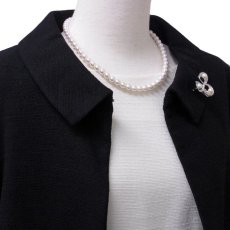 ランク上 アコヤ真珠 パールネックレスセット(イヤリング /ピアス)  7.5-8mm ホワイトピンク系 GIA宝石鑑定士保証書 パールクロスつき　