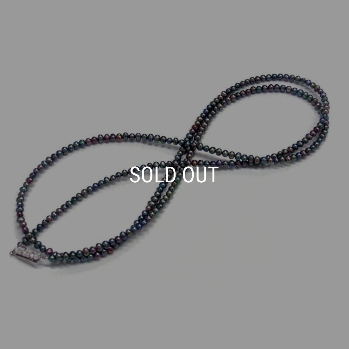 ベビーパールロングネックレス　淡水真珠　2.5-3ｍｍ　ブラック　100ｃｍ