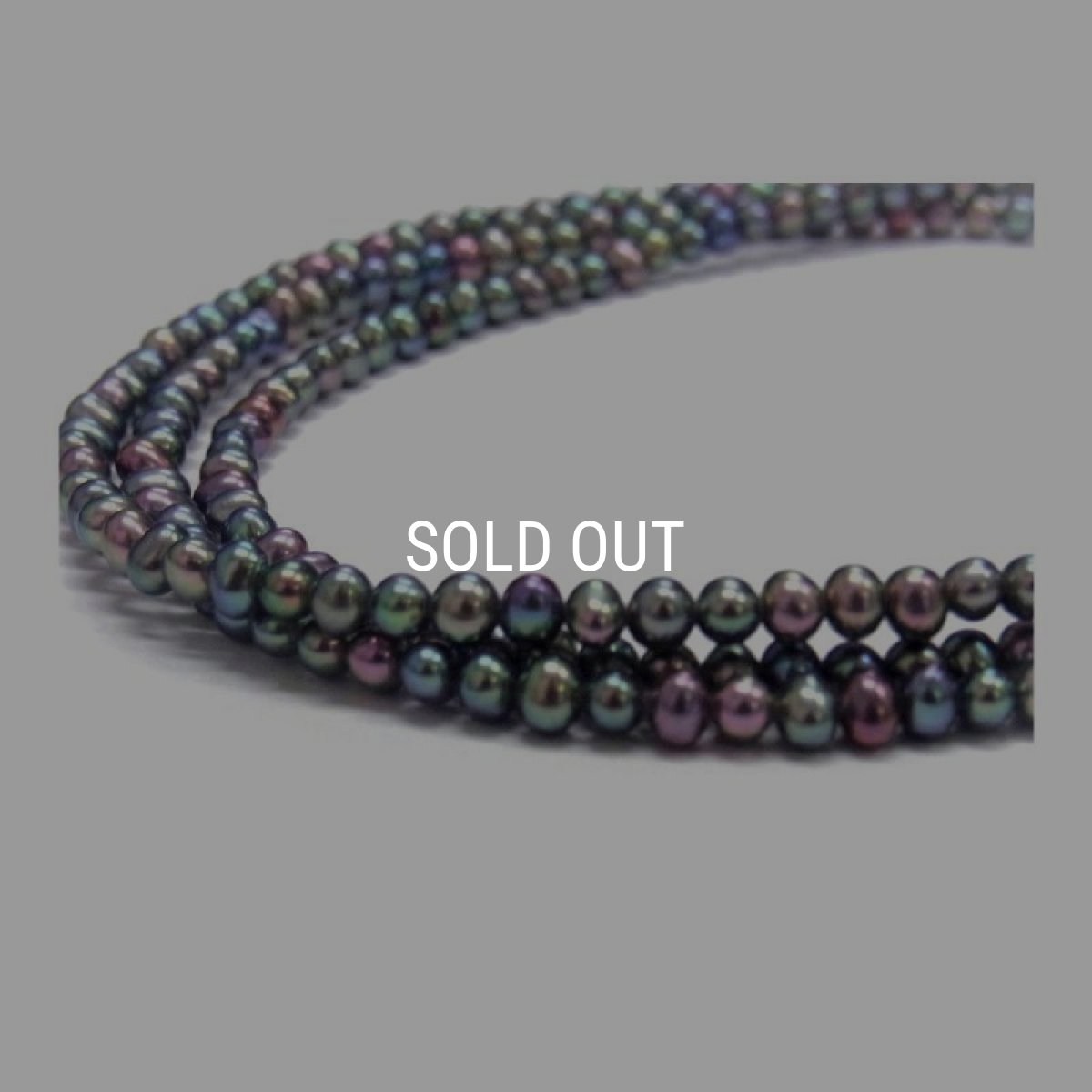 ベビーパールロングネックレス　淡水真珠　2.5-3ｍｍ　ブラック　100ｃｍ
