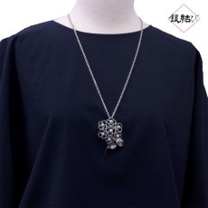 銀結び　「紫陽花」本真珠パールブローチ　シルバー製　ベビーパール　ペンダントイメージ