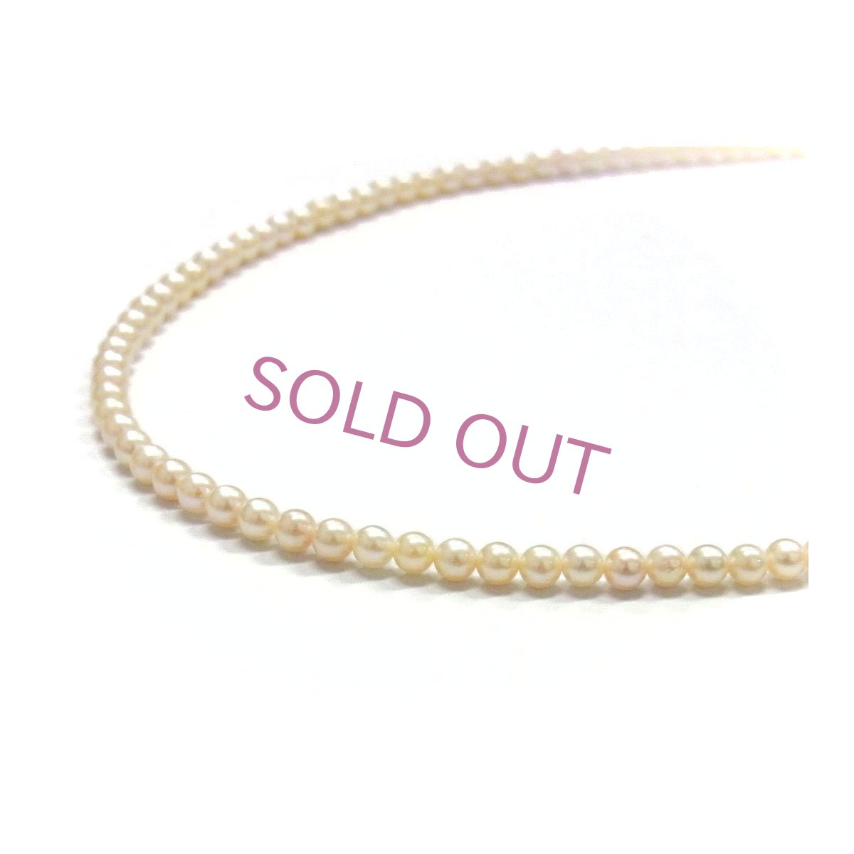 ベビーパールネックレス　3.5-4ｍｍ　アコヤ真