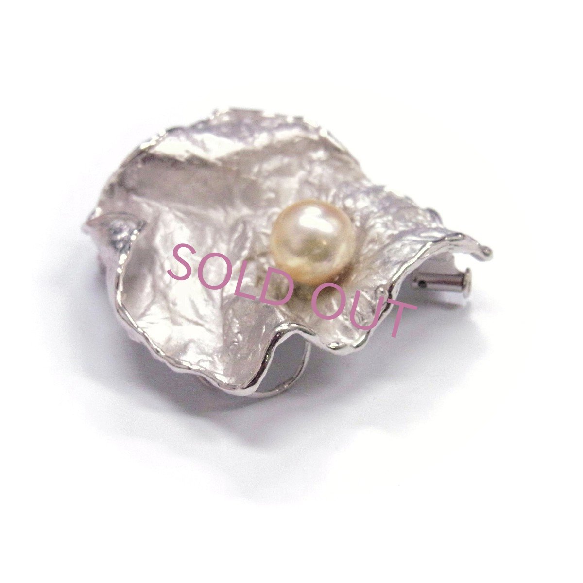 あこや真珠 クリームカラー 9-9.5mm シルバー製ブローチ