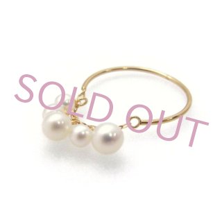 新品同様　Pt850 7.9mmパールリング サイズ9号 オーロラ花珠真珠 リング9.0-9.5mm PT900 [WSP] | 花珠真珠リング