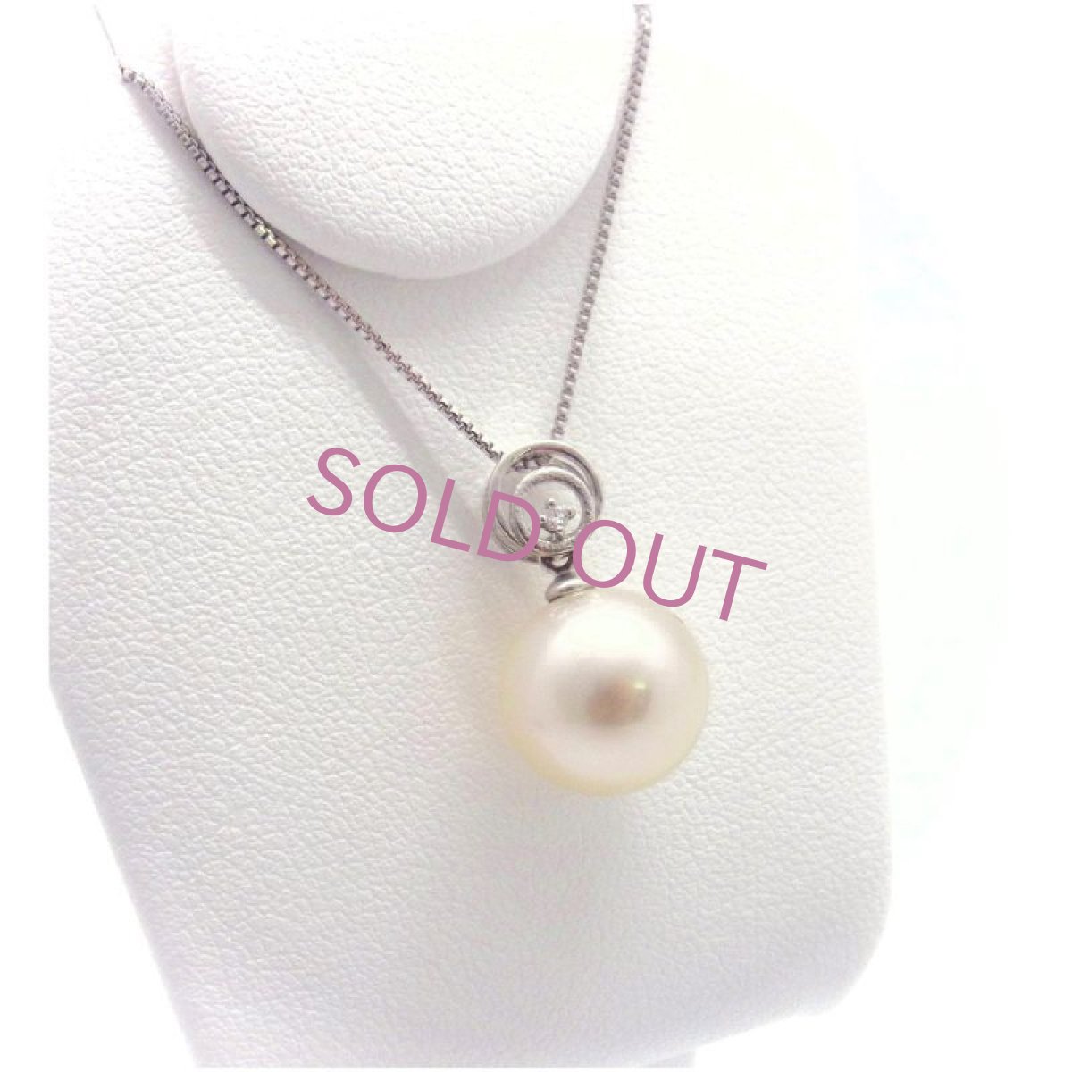 南洋　白蝶真珠　ホワイト　ラウンド　11mm　K18WG　ホワイトゴールド