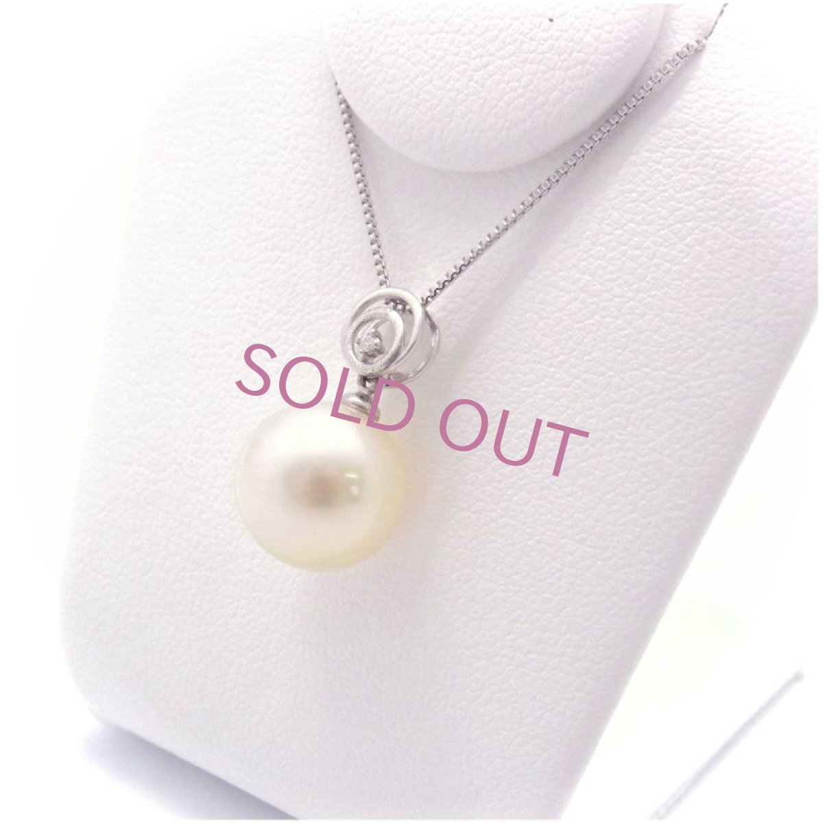 南洋　白蝶真珠　ホワイト　ラウンド　11mm　K18WG　ホワイトゴールド