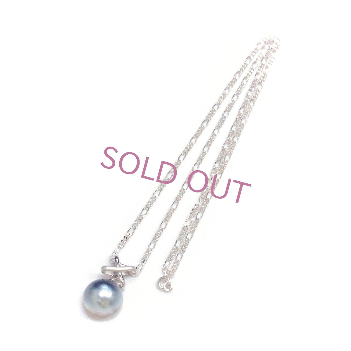 マベ真珠ネックレス ブラック 14-16mm