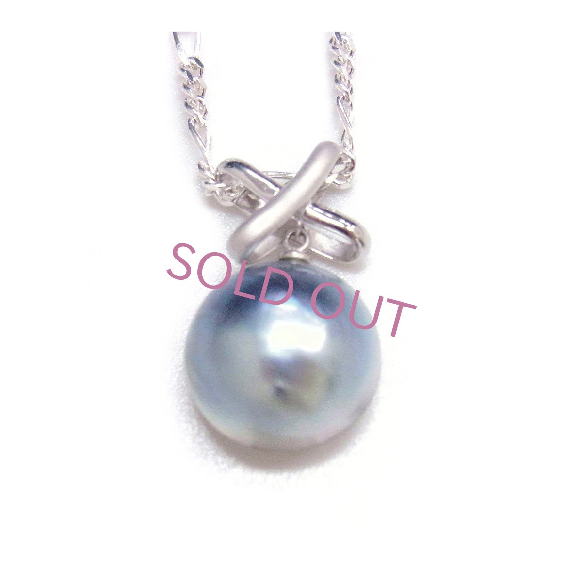 マベ真珠ネックレス ブラック 14-16mm