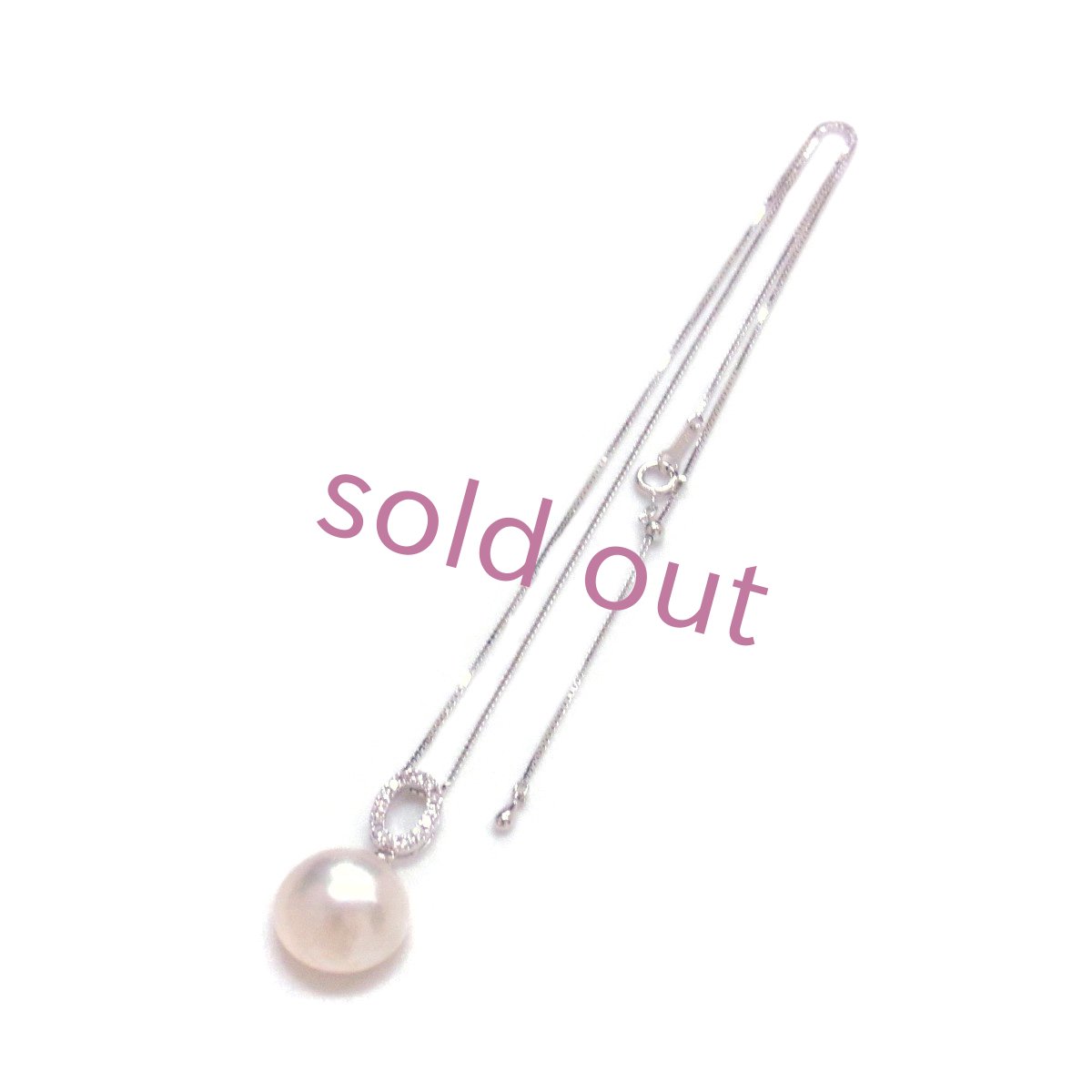 マベ真珠ネックレス　ホワイト　16-18ｍｍ　