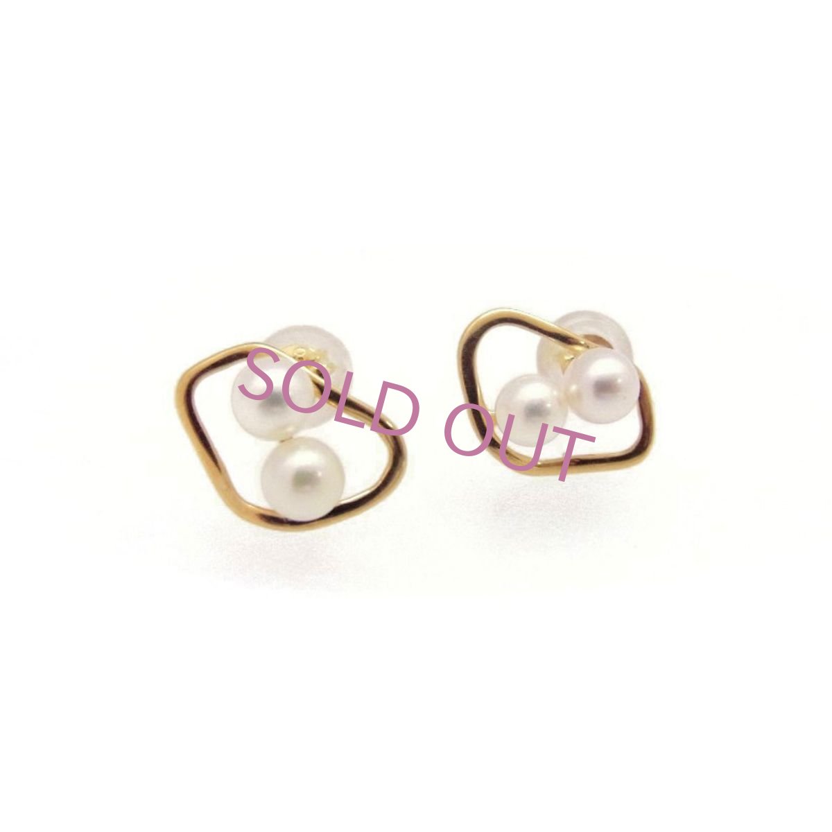 画像3: アコヤ真珠 ベビーパールピアス 3.5-4mm K18YG  (3)