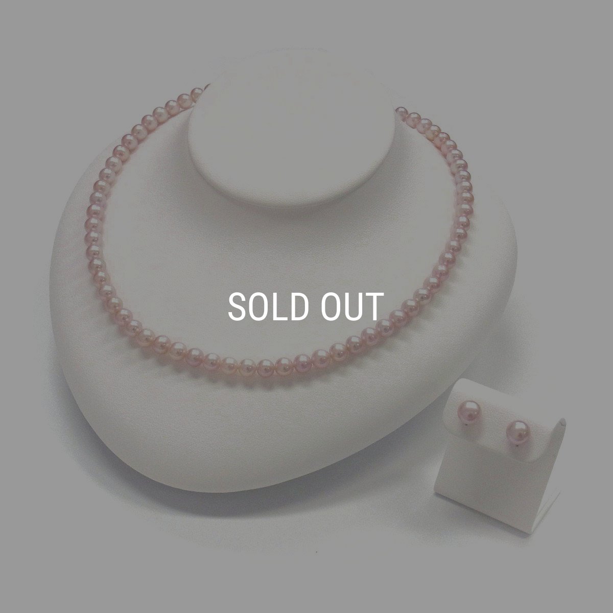 パールネックレス＆ピアスセット 淡水真珠  6-6.5mm 7.5-8mm