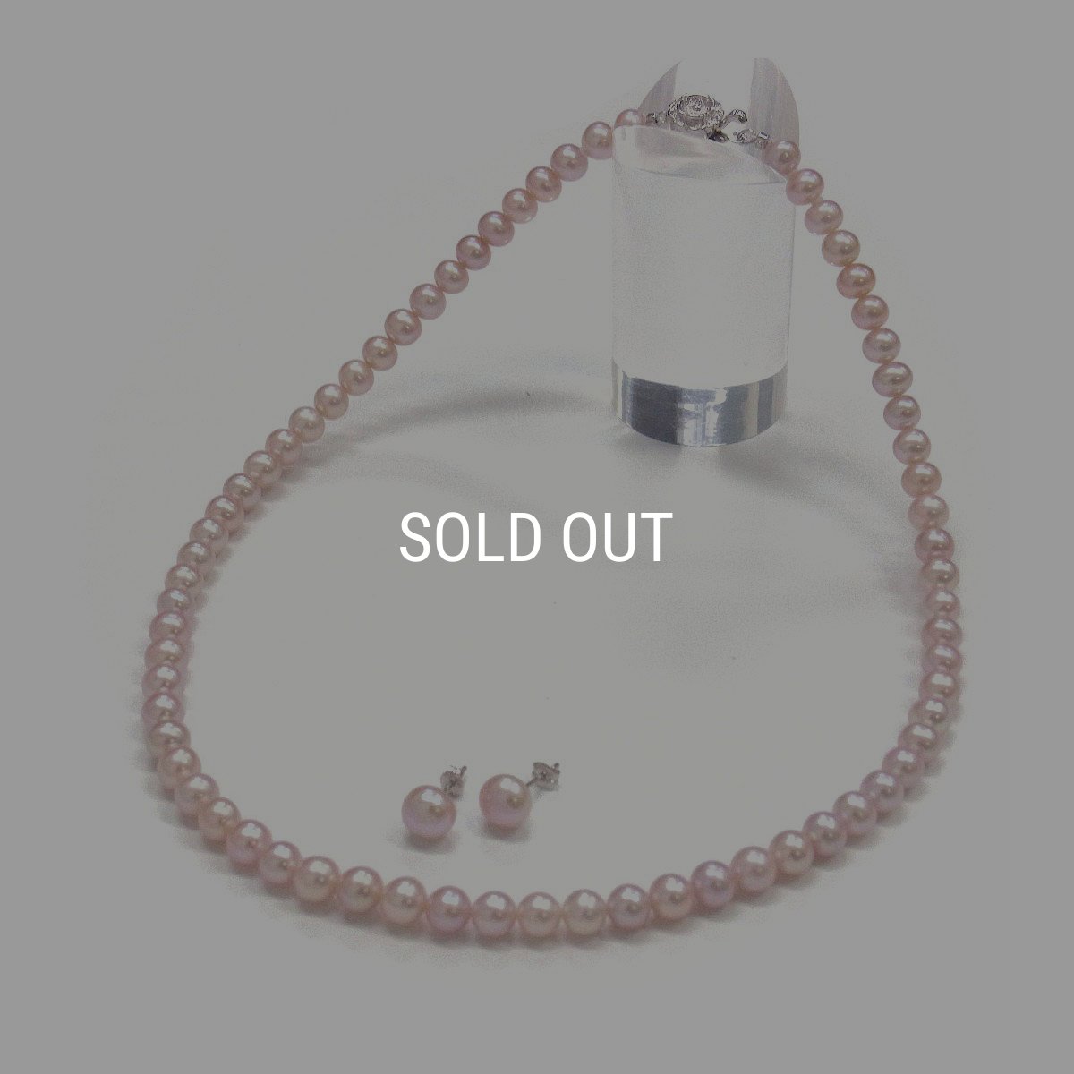 パールネックレス＆ピアスセット 淡水真珠  6-6.5mm 7.5-8mm