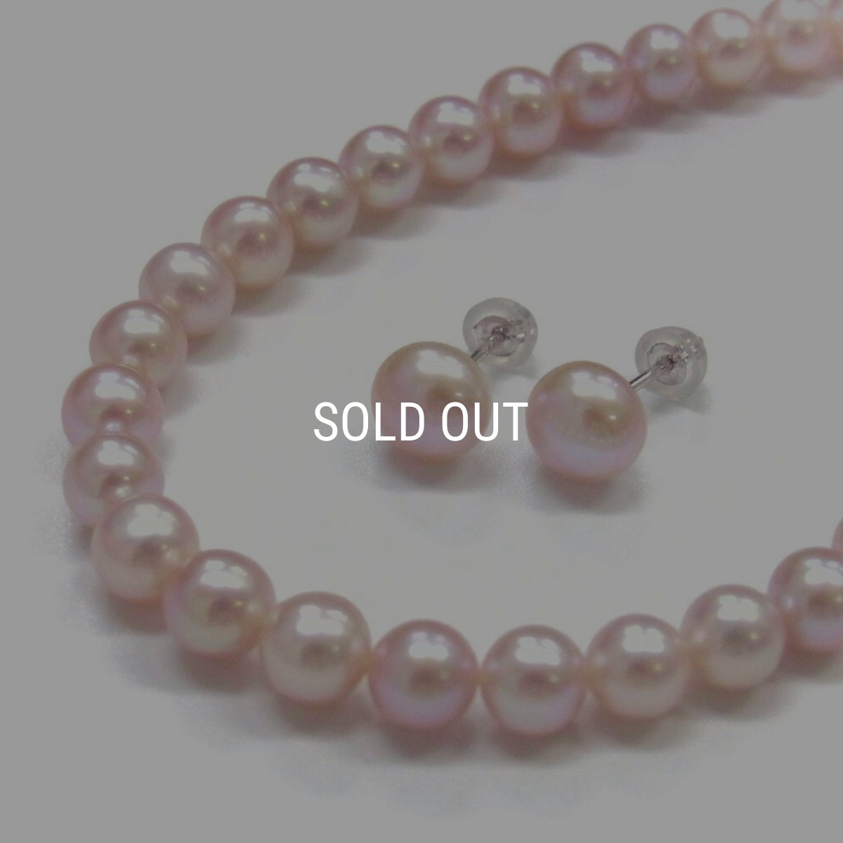 パールネックレス＆ピアスセット 淡水真珠  6-6.5mm 7.5-8mm