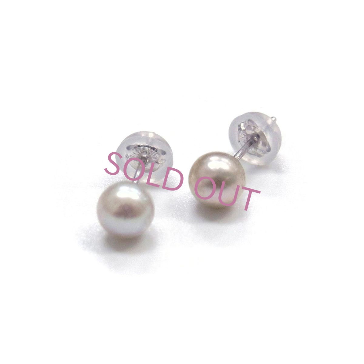 アコヤ本真珠　ネックレス&ピアスセット　ナチュラルグレー　無調色　ベビーパール　４－４．５ｍｍ