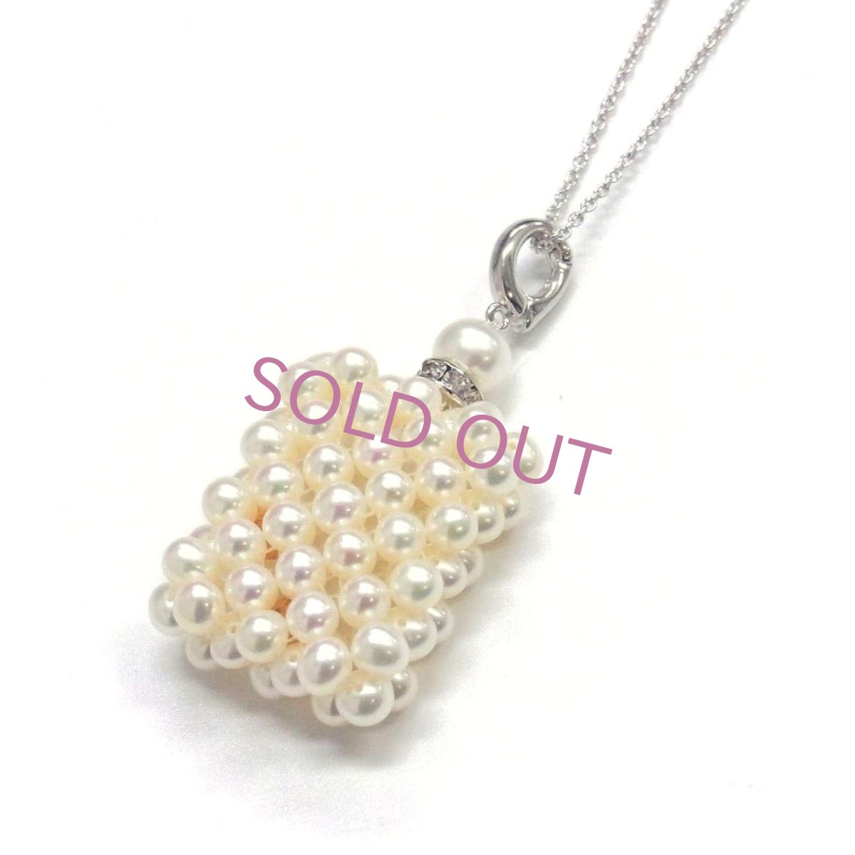 香水モチーフ　パールペンダント　淡水真珠