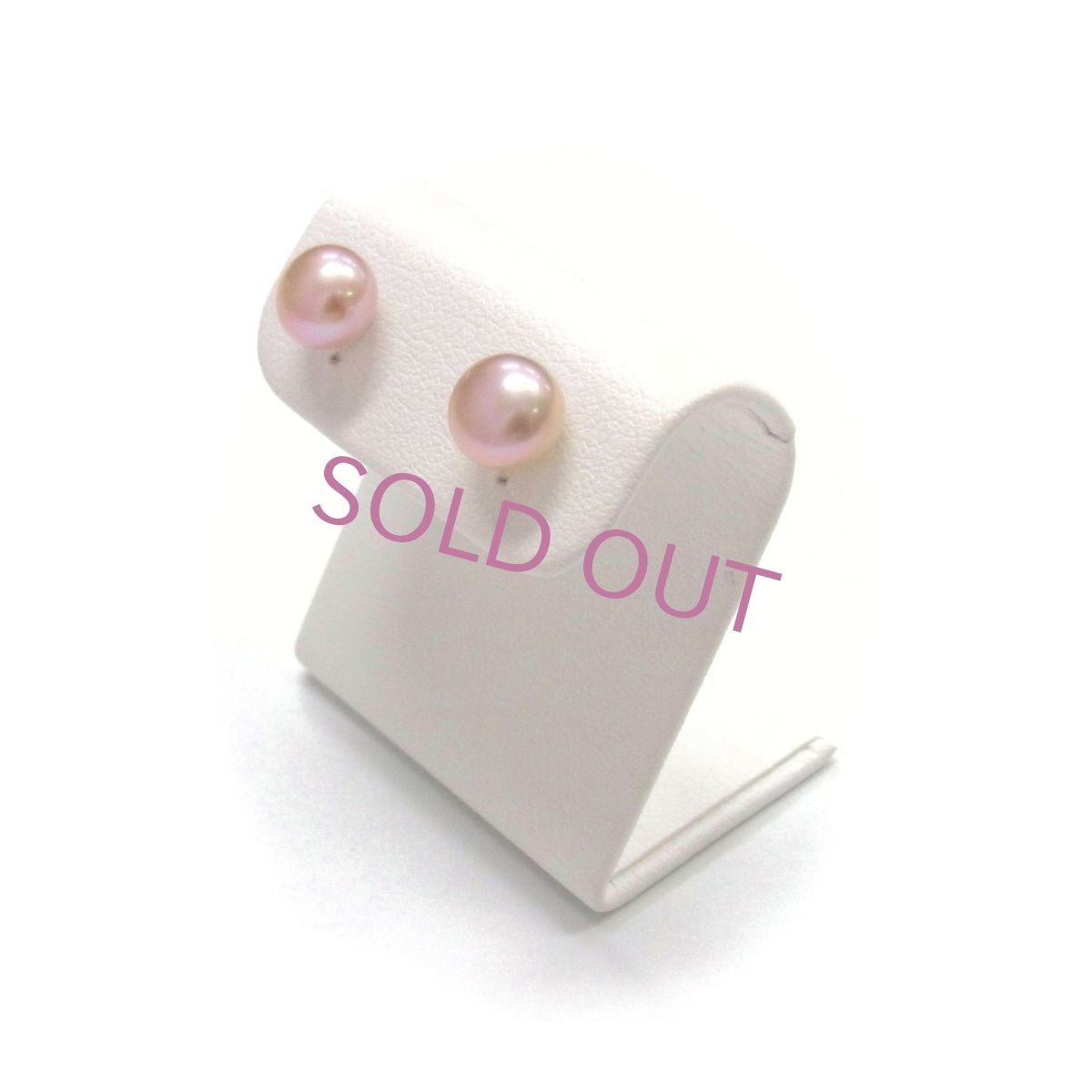 淡水真珠ピアス ピンク 7.5-8ｍｍ 