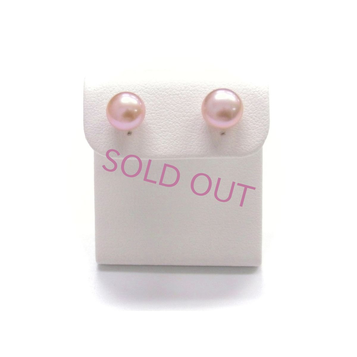 淡水真珠ピアス ピンク 7.5-8ｍｍ 