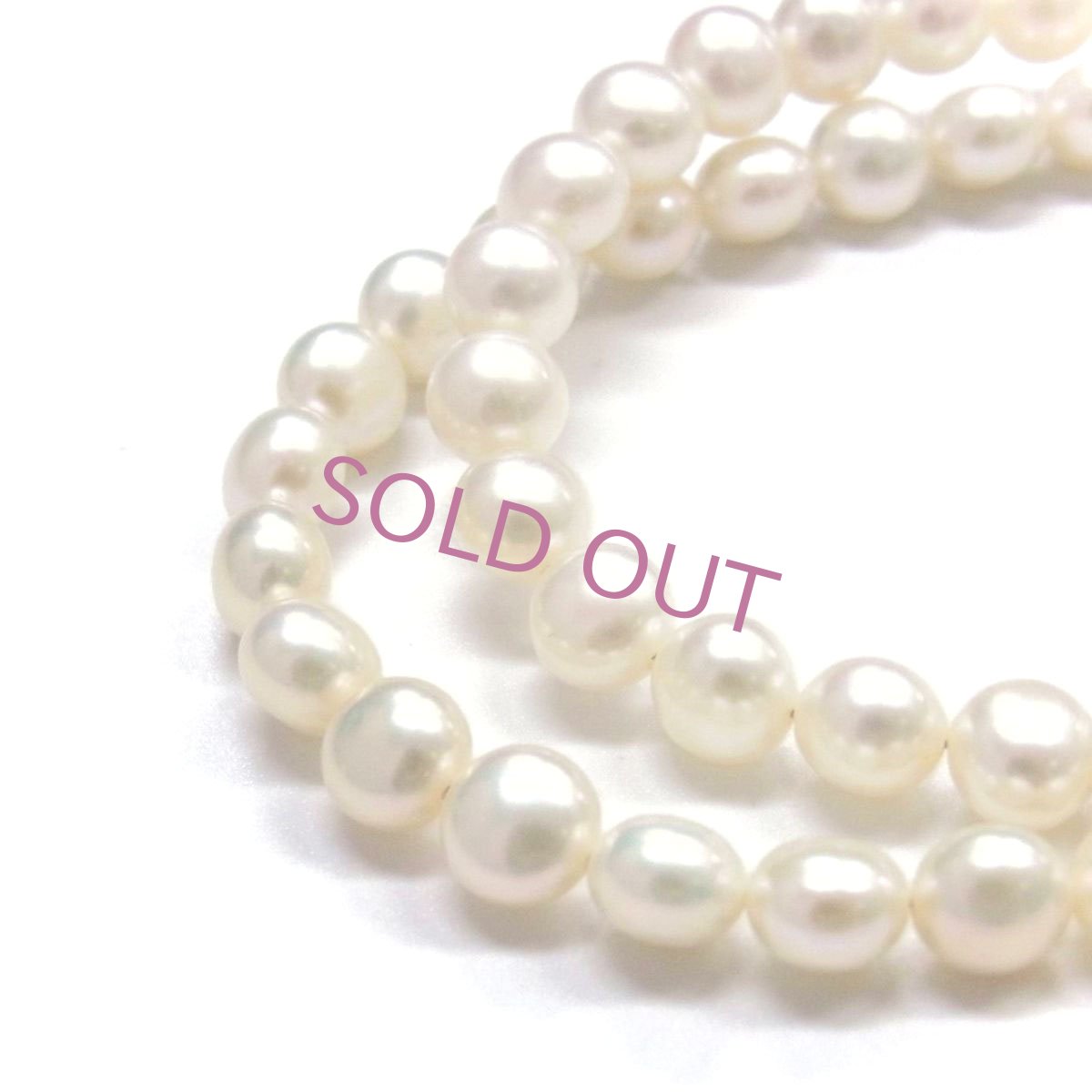 パールロングネックレス117ｃｍ　リボンクラスプ