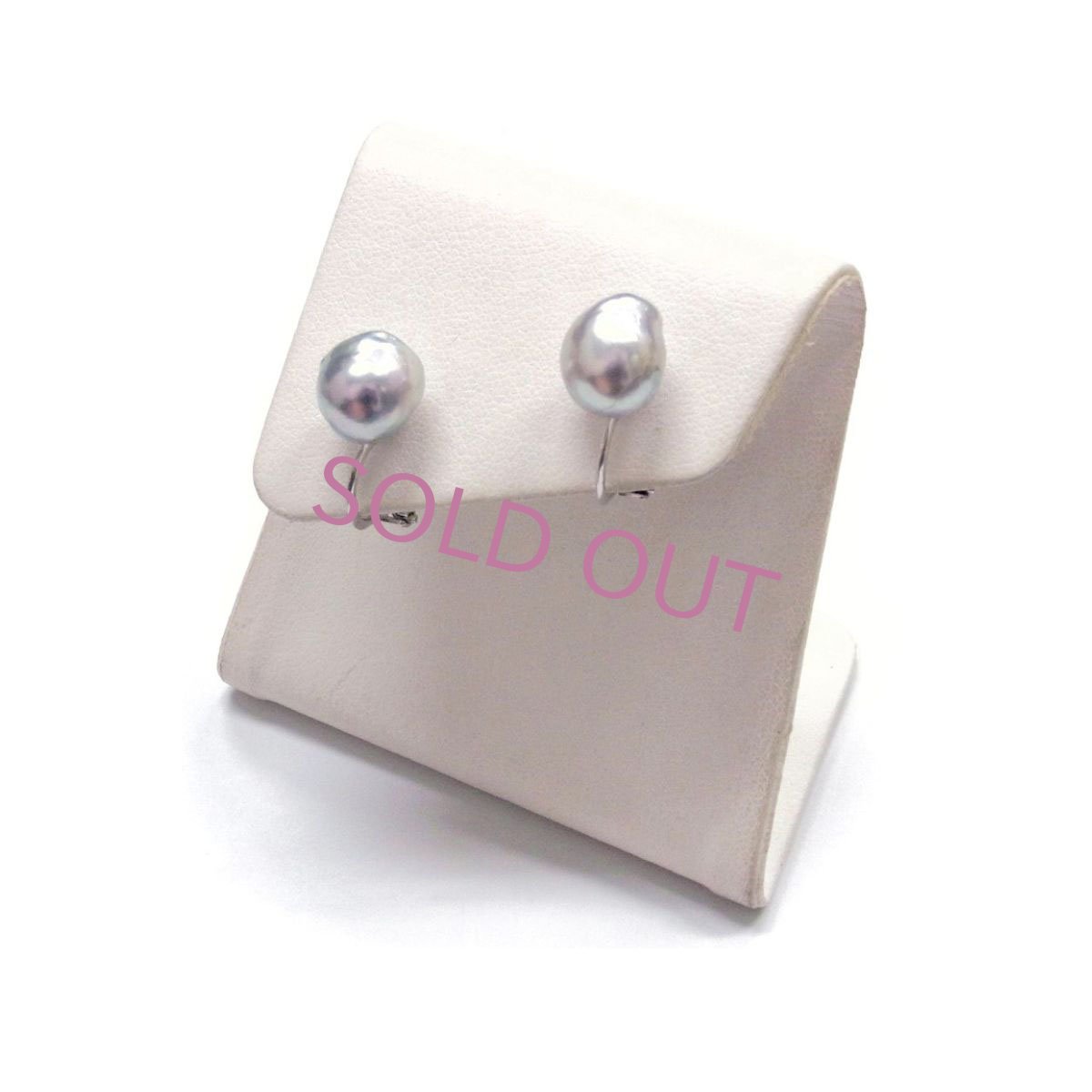 あこや真珠ナチュラルカラー　バロック　イヤリング　無調色