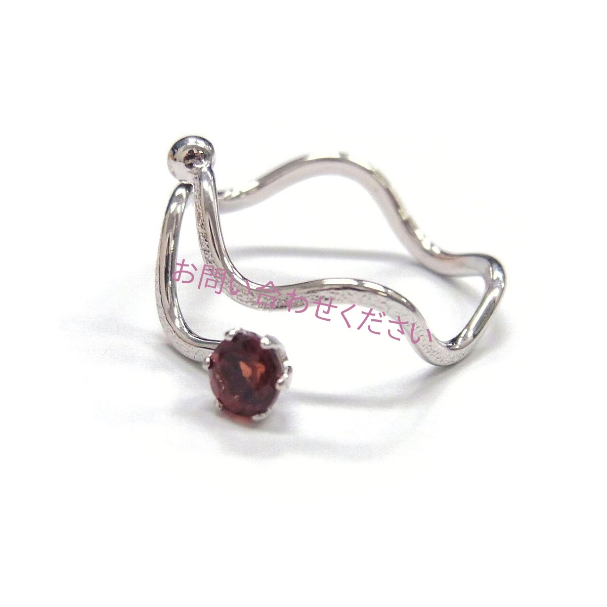 ガーネット　リング　シルバー製