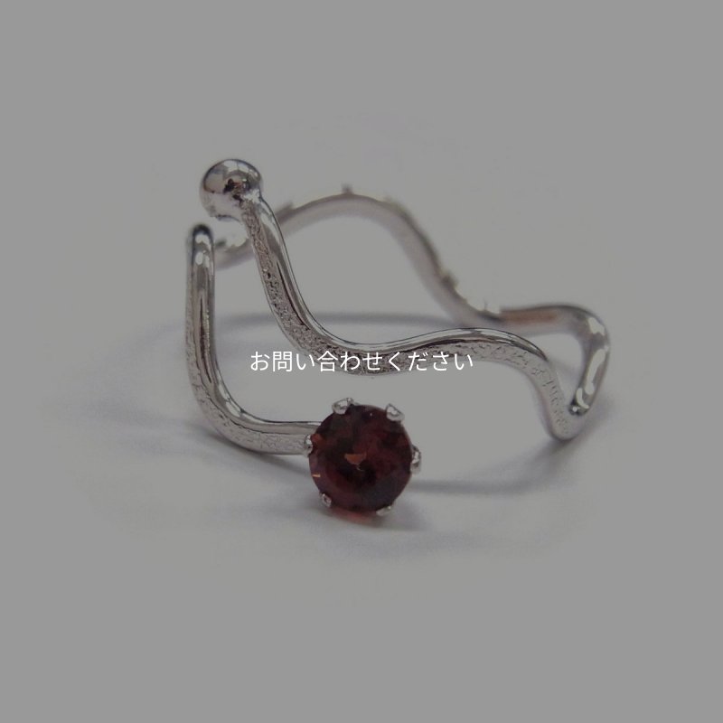 SV製リング ガーネット 天然石 シルバー製925 11号(サイズ変更可能)