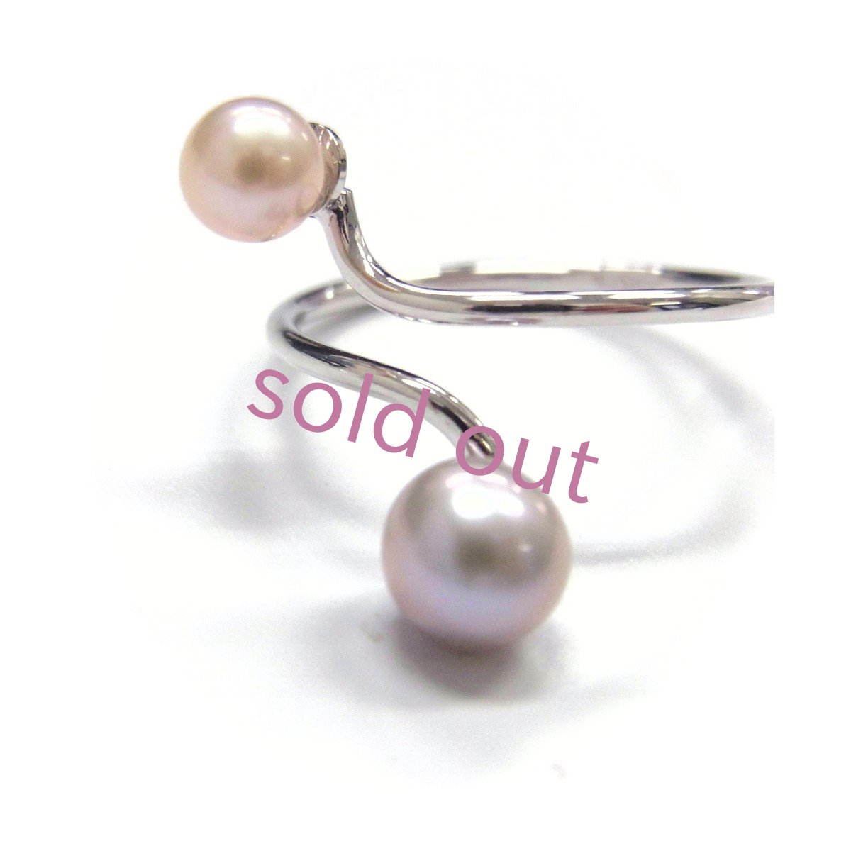 淡水真珠 パールリング 4.5-5mm 5.5-6mm ピンク グレー