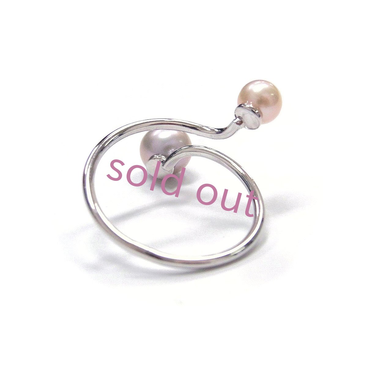 淡水真珠 パールリング 4.5-5mm 5.5-6mm ピンク グレー