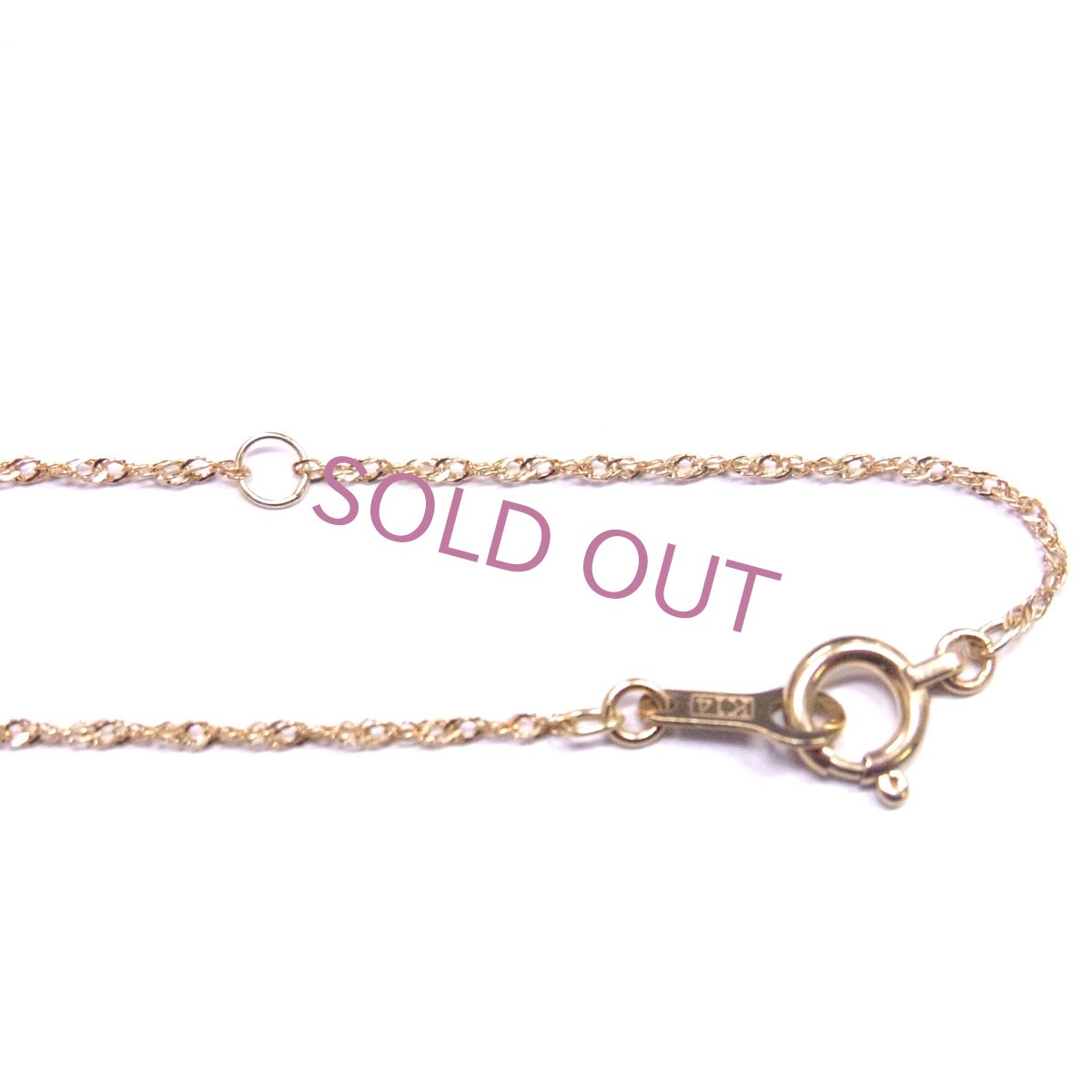 14金スクリューチェーンパールスルーネックレス