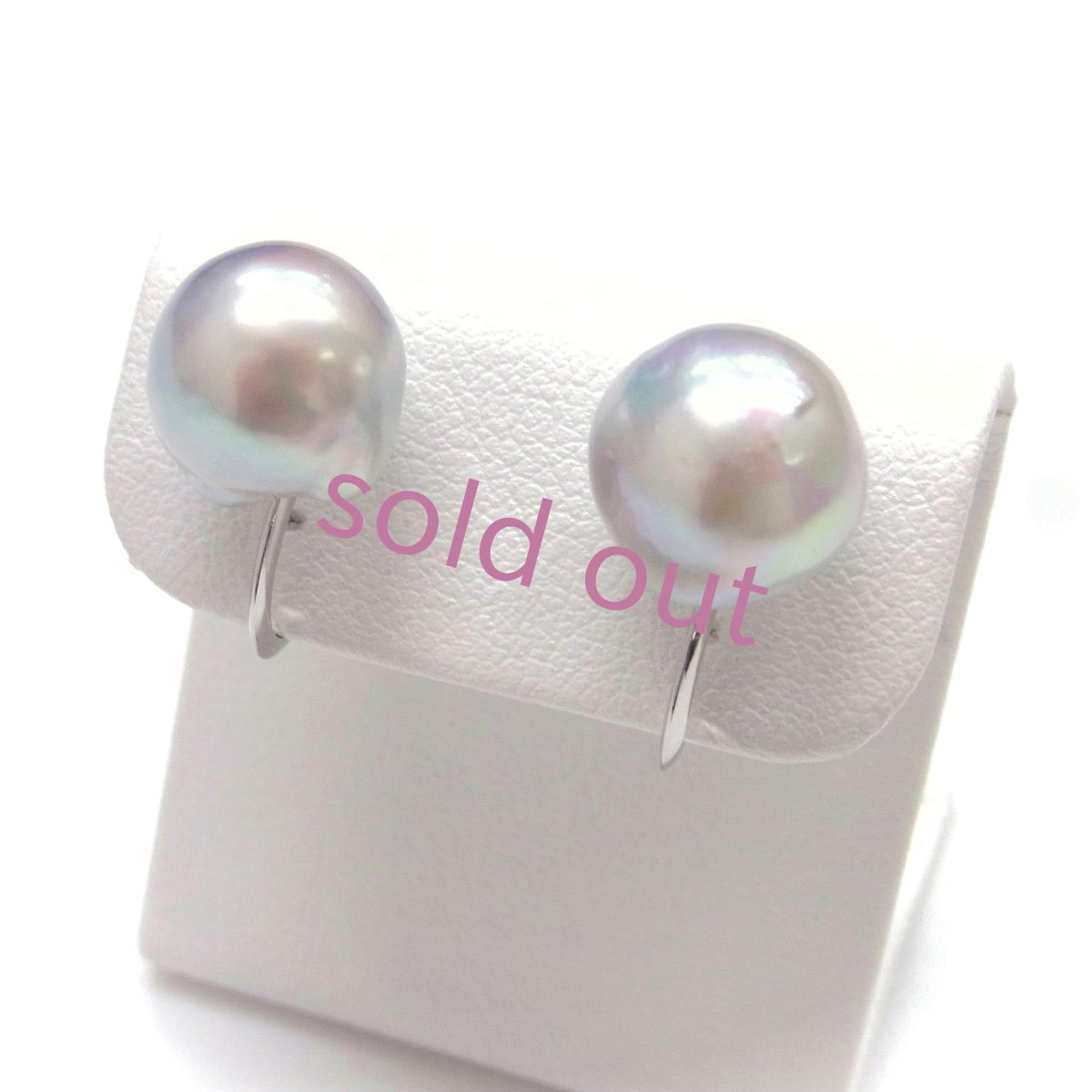 あこや真珠ナチュラルカラー バロック イヤリング ピアス 無調色