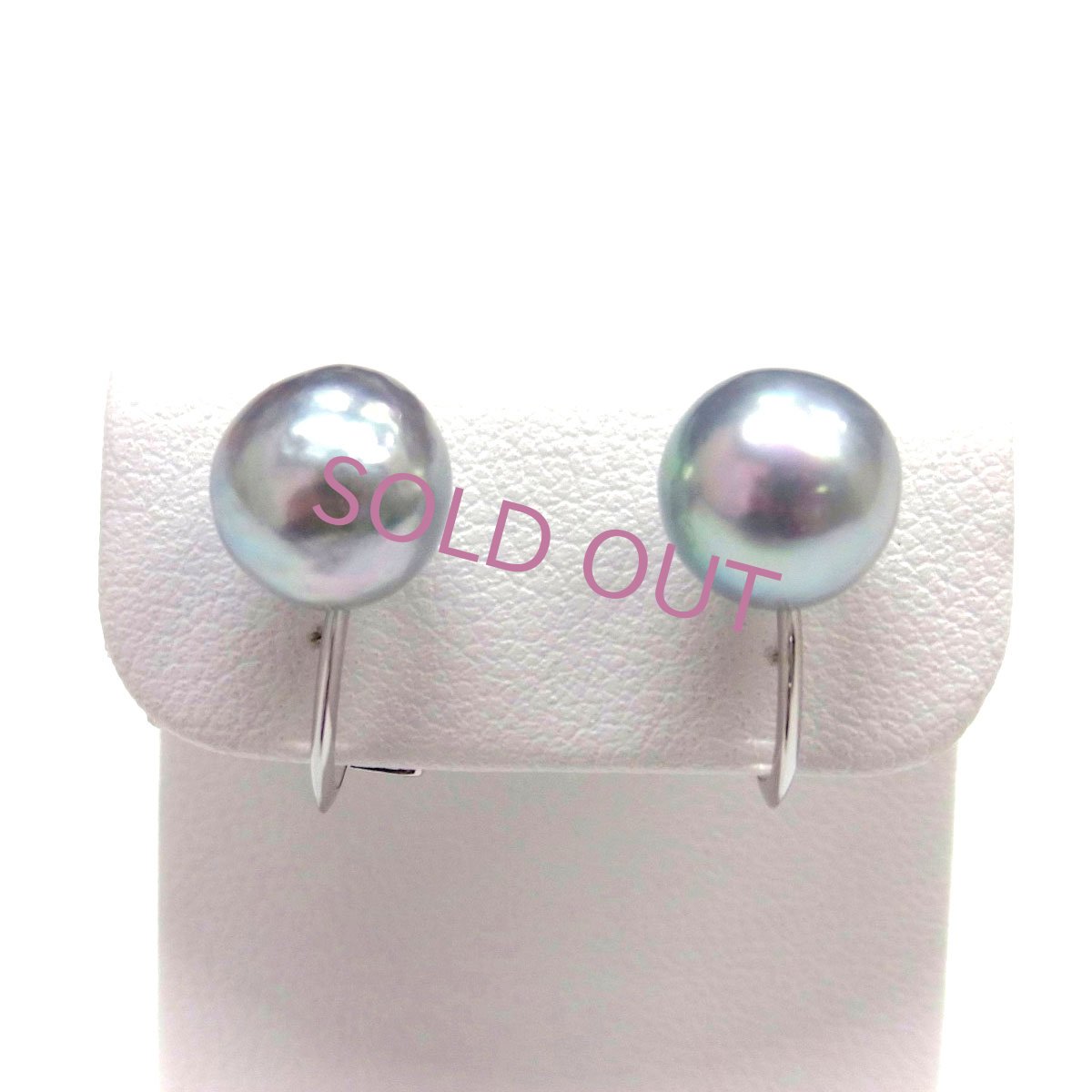 あこや真珠ナチュラルカラー バロック イヤリング ピアス 無調色