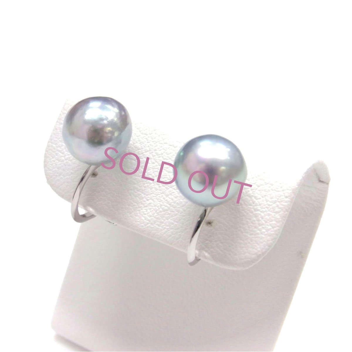 あこや真珠ナチュラルカラー バロック イヤリング ピアス 無調色