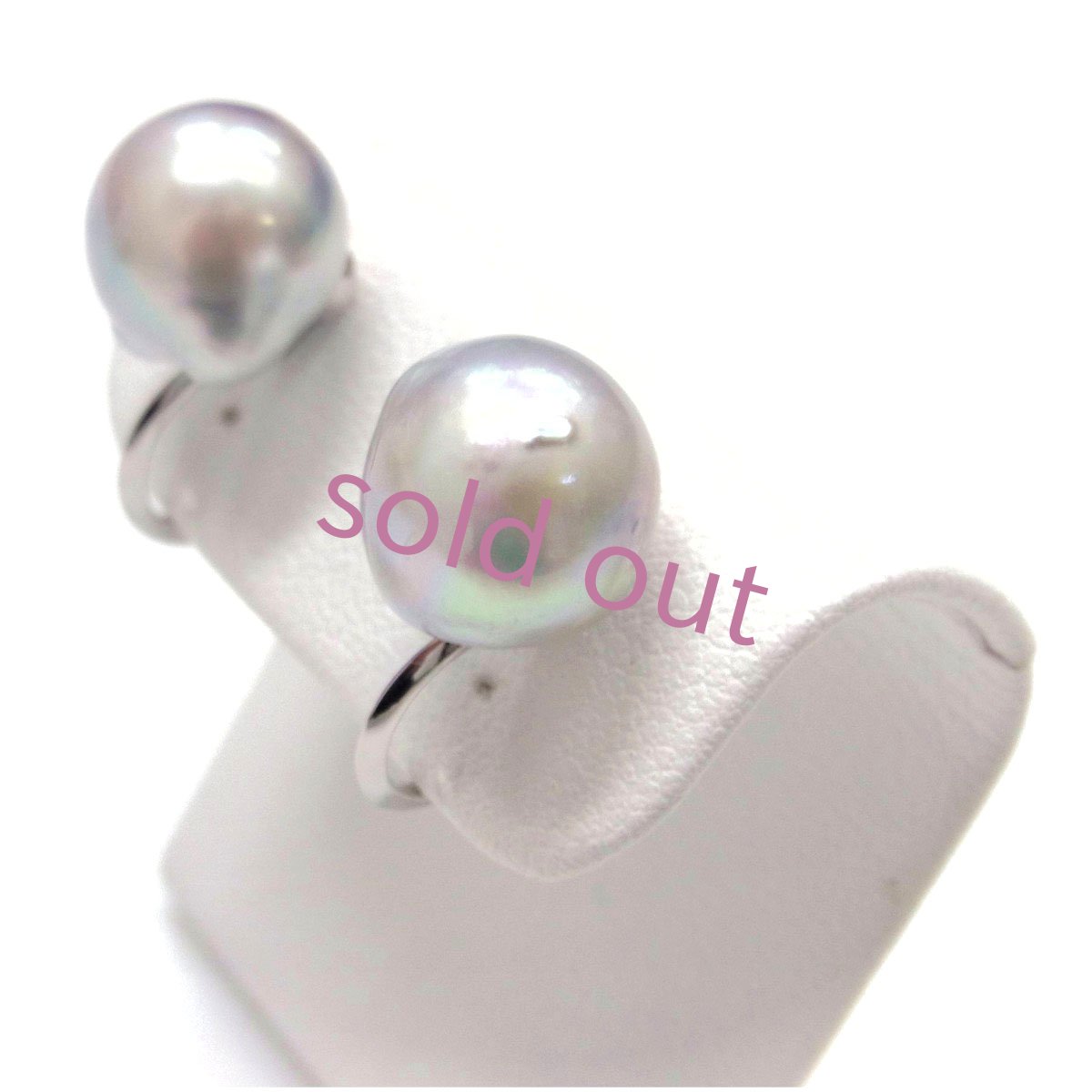 あこや真珠ナチュラルカラー バロック イヤリング ピアス 無調色