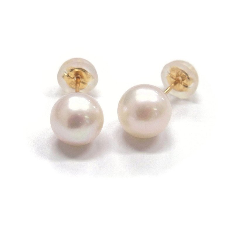 アコヤ真珠 パールピアス イヤリング 7-7.5mm ホワイト ラウンド