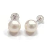 Yahoo!オークション - 7mm アコヤ真珠 ホワイトゴールド ネジ式