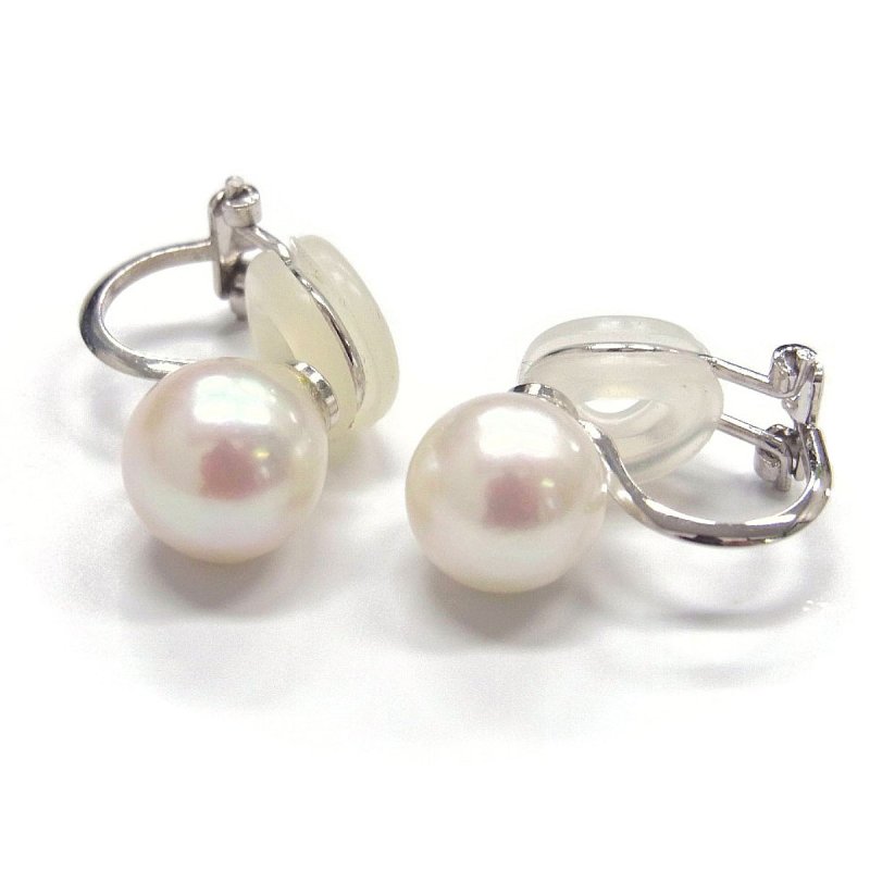 アコヤ真珠 パールピアス イヤリング 7.5-8mm ホワイト ラウンド