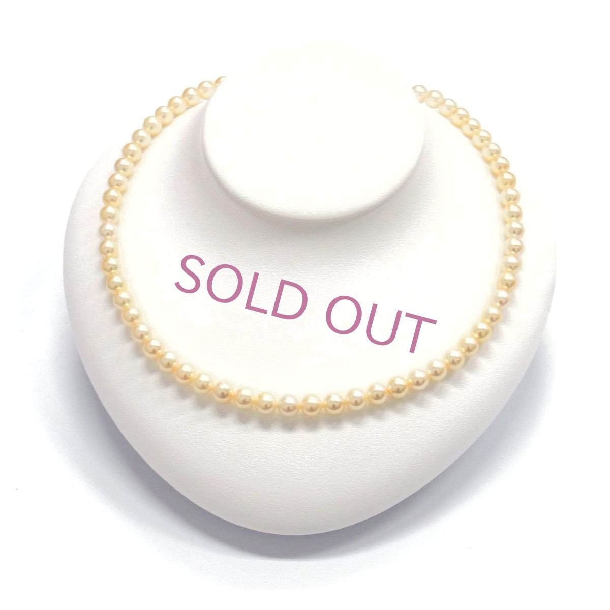 アコヤ真珠 パールネックレス ゴールド 6.5-7mm