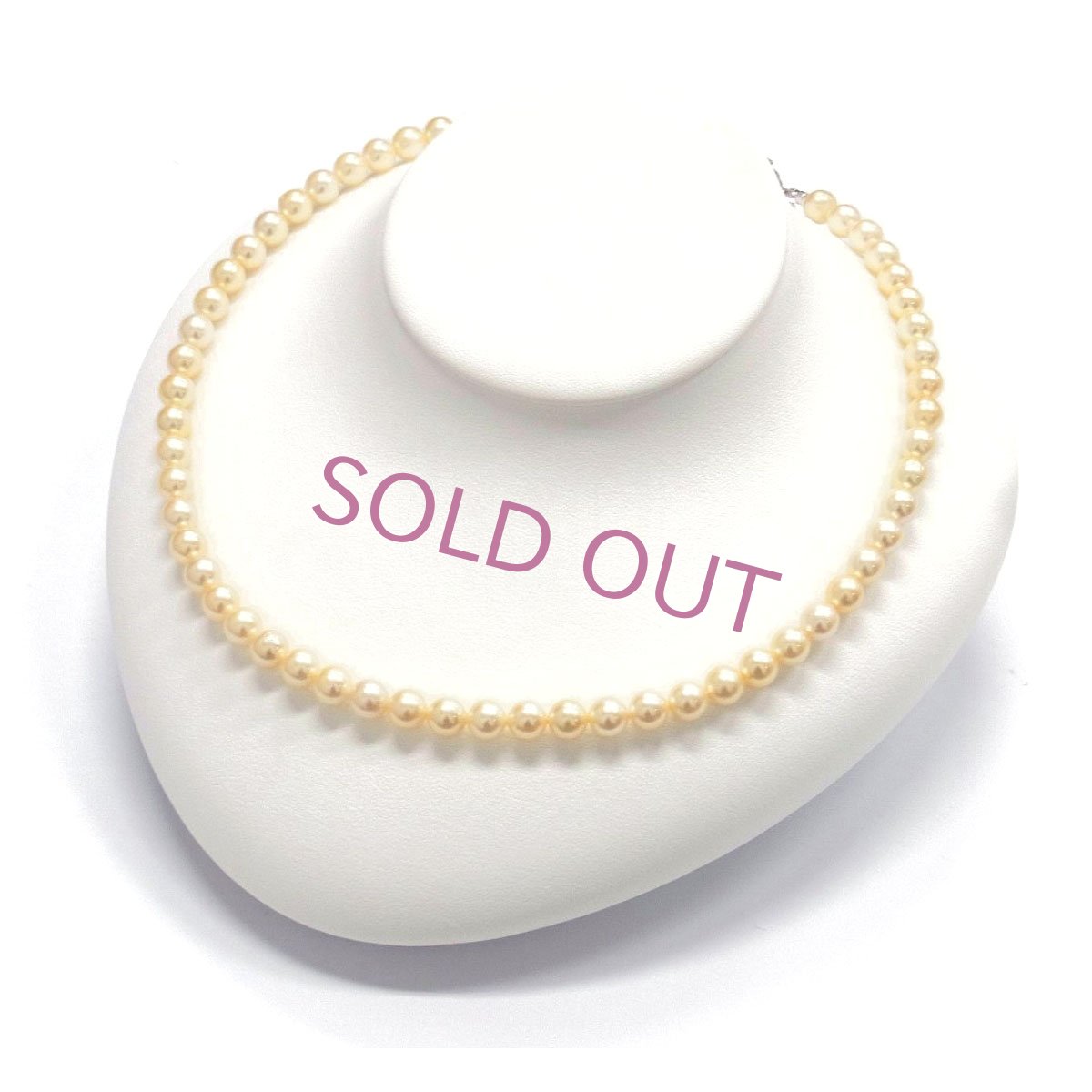 アコヤ真珠 パールネックレス ゴールド 6.5-7mm