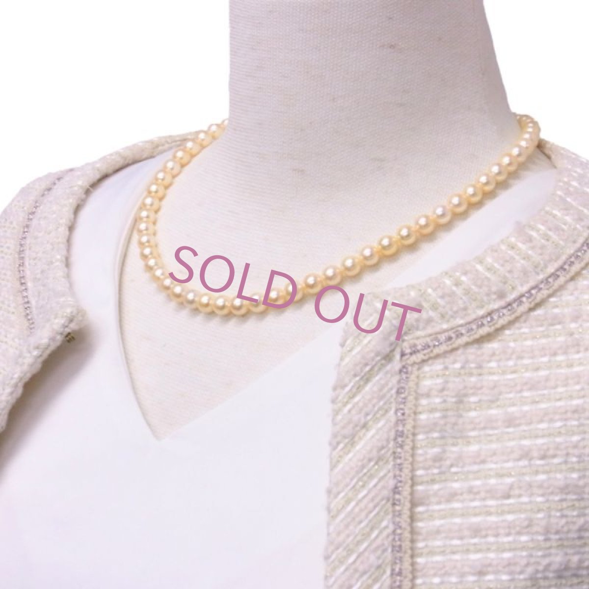 画像6: アコヤ真珠 パールネックレス ゴールド 6.5-7mm GIA宝石鑑定士保証書 クロスつき　　　 (6)