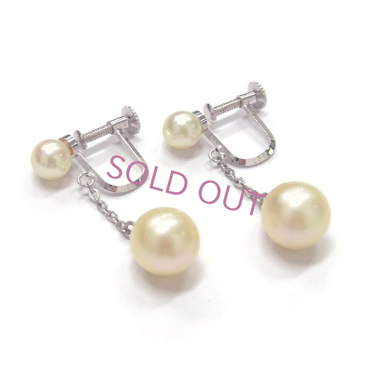 アコヤ真珠 パールイヤリング 5-5.5mm 9mm クリーム ラウンド SV925