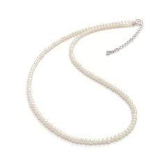 再入荷数量限定 淡水真珠 ベビーパールネックレス 2.5-3mm ホワイト 40cm アジャスター SV925製 