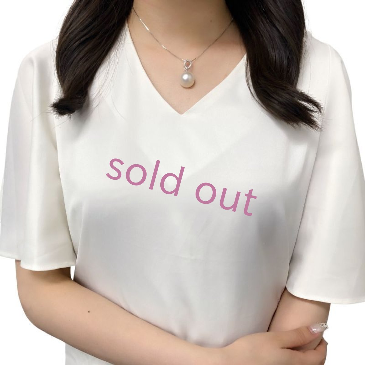 画像6: マベ真珠ネックレス　ペンダント　ホワイト　16-18mm　45cm　SV製　1点もの (6)