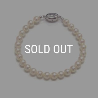 アコヤ真珠 ベビーパールブレスレット 4-4.5mm ホワイト ラウンド SV
