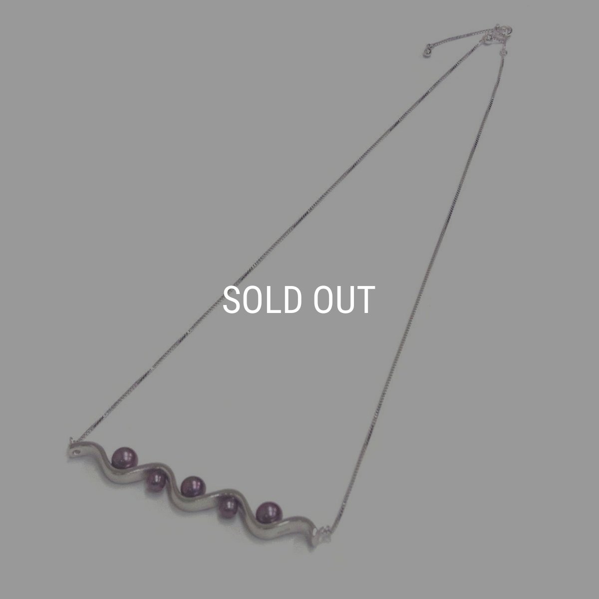 アコヤ黒真珠　ブラックパールネックレス　クーレペルル　スライド式アジャスター