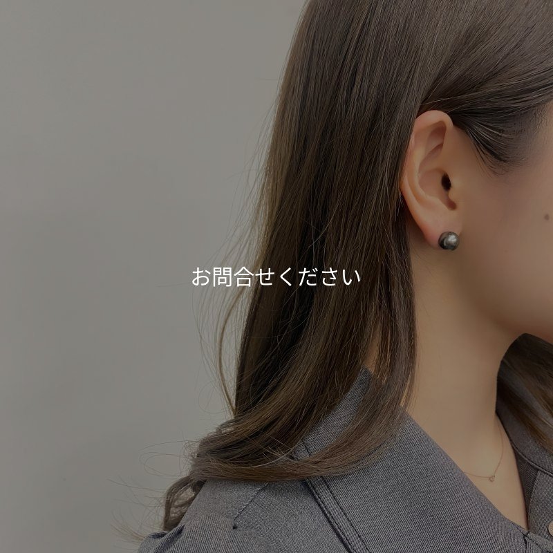 黒蝶真珠ピアス 8.75-9mmmm ピーコックグリーン K14WGピアス 直結