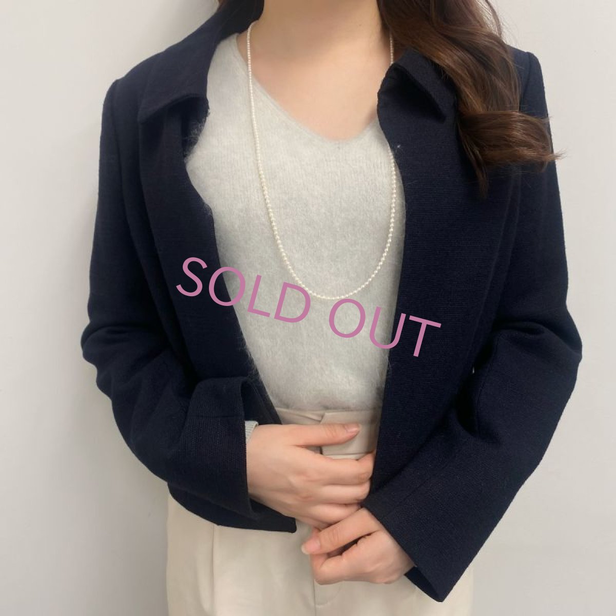 アコヤ真珠 ベビーパールロングネックレス 3-3.5mm 80cm セミラウンド 受注品