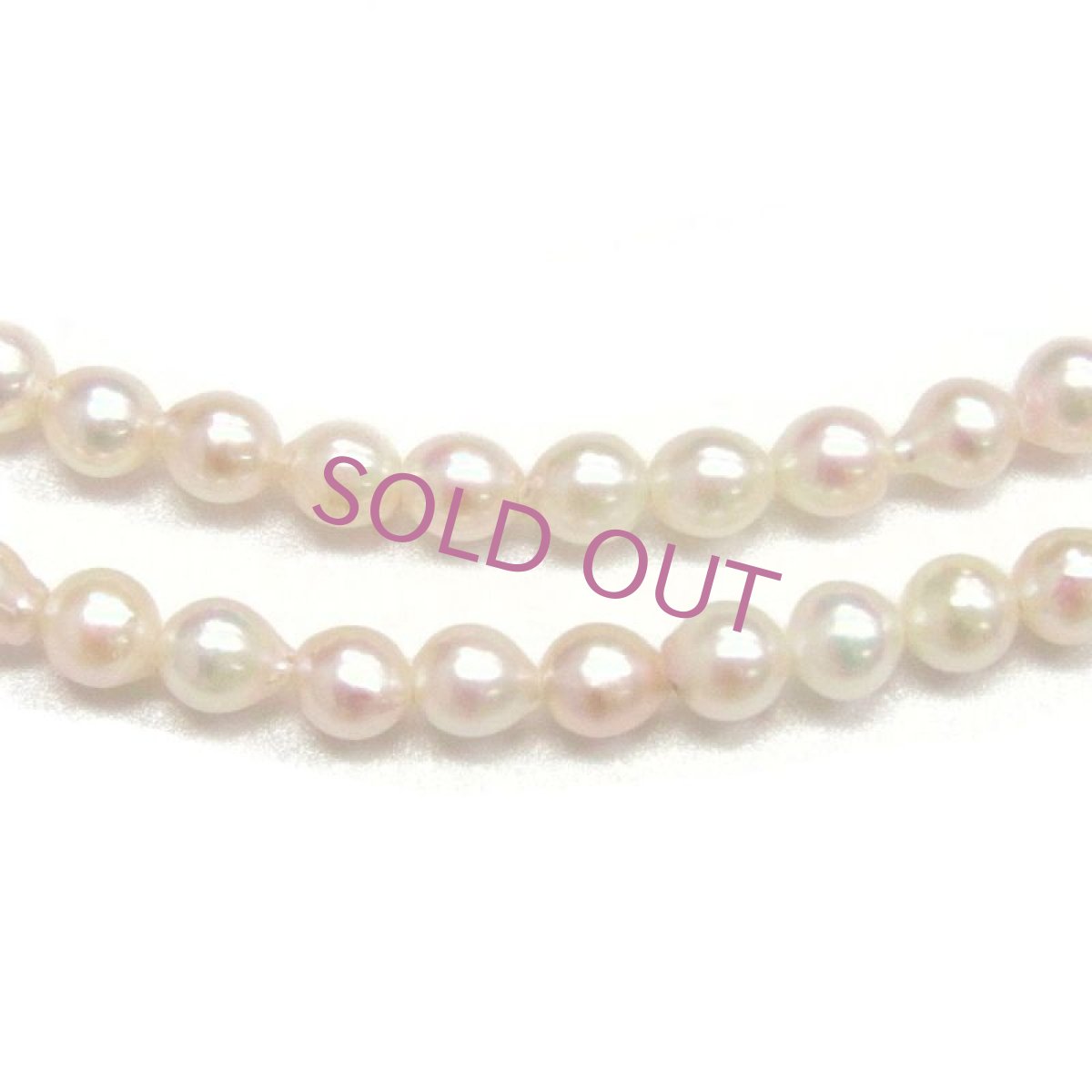 アコヤ真珠 ベビーパールロングネックレス 3-3.5mm 80cm セミラウンド 受注品