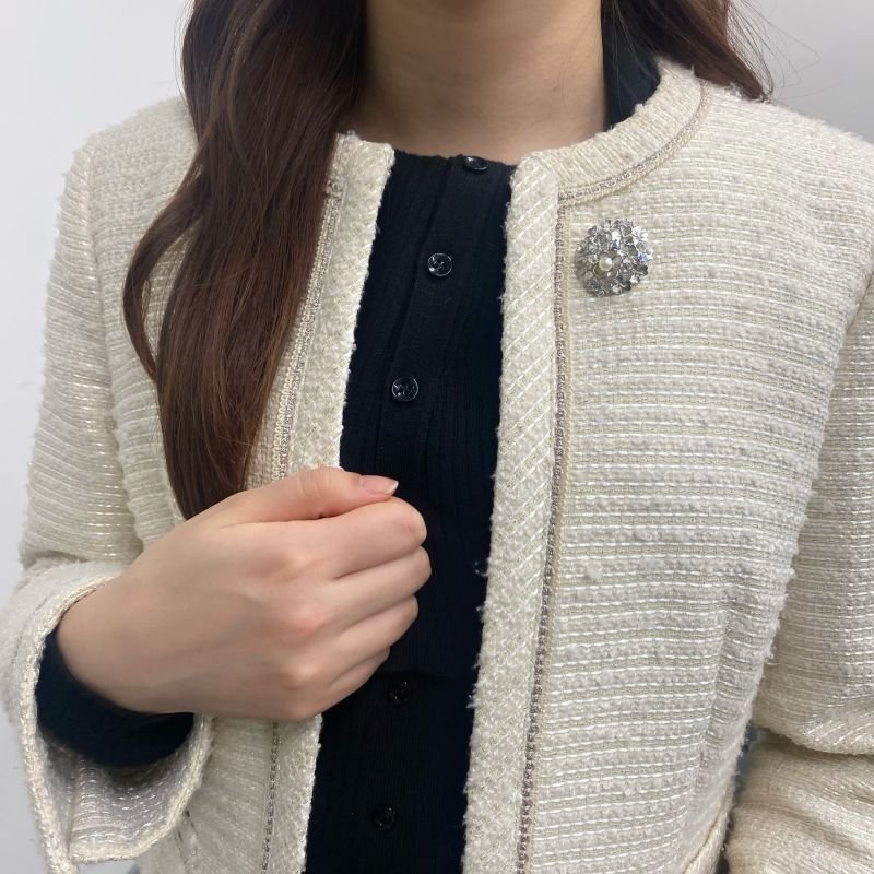 パールブローチ 紫陽花 本真珠 アコヤ真珠 スワロフスキー クリスタル