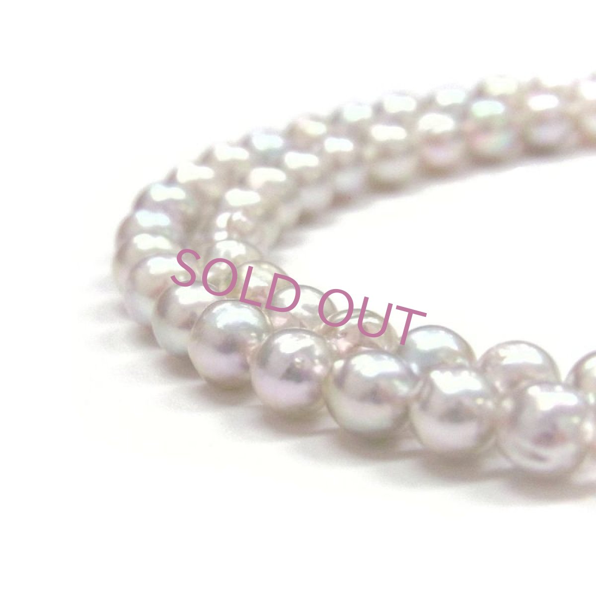 アコヤ真珠 ベビーパールロングネックレス  ナチュラルグレー 5-5.5mm 無調色 セミラウンド バロック