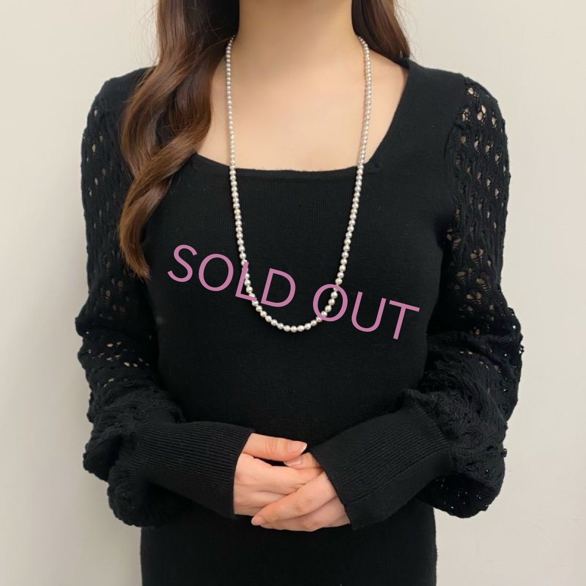 画像6: アコヤ真珠 ベビーパールロングネックレス  ナチュラルグレー 5-5.5mm 無調色 セミラウンド バロック 約80cm GIA宝石鑑定士保証書 パールクロス付き (6)